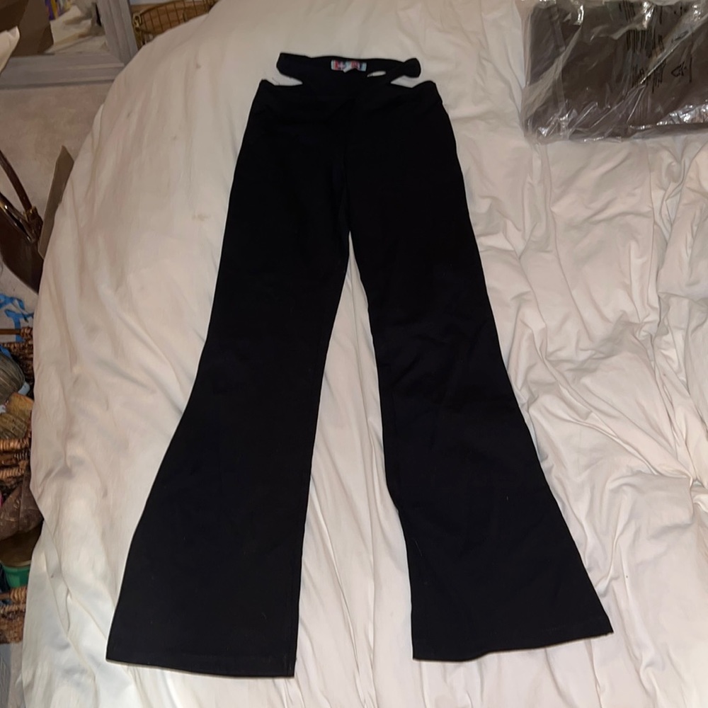 Urban outfitters cutout black pants